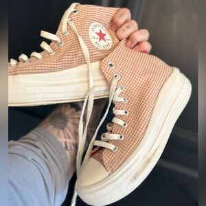 Converse Chuck Taylor AS Move Checkered Hi Boot, Oat Milk/Rh